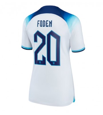 Anglia Phil Foden #20 Koszulka Podstawowych Kobiety MŚ 2022 Krótki Rękaw